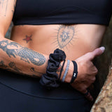 best exercise scrunchie, soft as silk organic black scrunchies #color_all-black