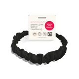 Plastic-Free Gather Headbands - scrunchie head wrap made sustainably from organic cotton #color_black