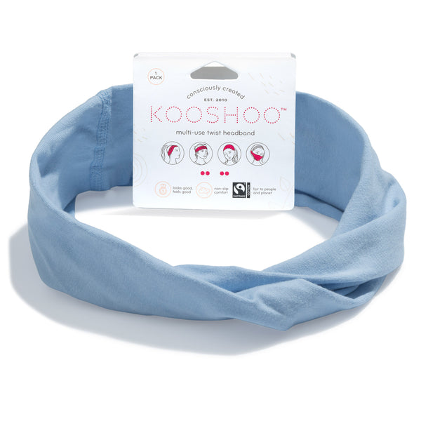 unisex organic cotton blue headband #color_chambray-blue