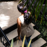 purple organic scrunchie for thick kinky coily hair #color_pink-beet