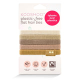 KOOSHOO organic and plastic-free hair ties for blond hair. Consciously created, using fair rubber and certified fair trade #color_blond