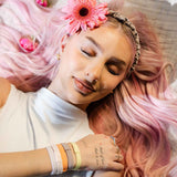 pastel hair elastics made plastic-free zero waste from organic cotton and natural tree rubber #color_bright-spark