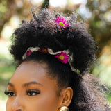 Plastic-free oversize honeycomb scrunchie for thick, curly, and kinky hair #color_coconut-milk