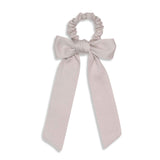 organic cotton satin bow for hair. Sustainable and zero waste. #color_pumice-stone