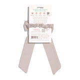 organic cotton satin bow hair tie in gray grey color #color_pumice-stone