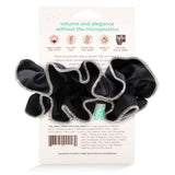 black frill scrunchie made from organic cotton satin #color_tuxedo