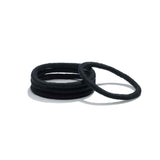 Black eco-friendly hair ties - plastic-free sustainable #color_black-4-pack