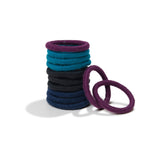 Off-pack Image of KOOSHOO plastic-free round hair ties mini 12 pack dark hues	#color_dark-hues-12-pack