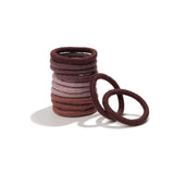 Off-pack Image of KOOSHOO plastic-free round hair ties mini 12 pack earth tints	#color_earth-tints-12-pack