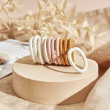 Product Image of KOOSHOO plastic-free round hair ties mini 12 pack golden fibres #color_golden-fibres-12-pack