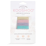 Front Image of KOOSHOO plastic-free round hair ties mini 12 pack pastel blooms	#color_pastel-blooms-12-pack