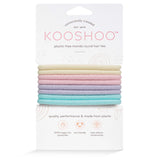 Front Image of KOOSHOO plastic-free round hair ties mondo 8 pack pastel blooms #color_pastel-blooms-8-pack