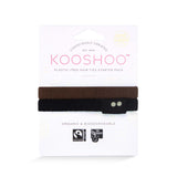 KOOSHOO plastic-free hair ties 2-pack in organic brown/ black. 100% biodegradable and consciously created #color_black-brown