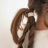 Image of KOOSHOO plastic-free round hair ties mondo 8 pack golden fibres	#color_golden-fibres-8-pack