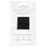 Front Image of KOOSHOO plastic-free round hair ties mini 12 pack black #color_black-12-pack