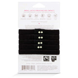 KOOSHOO plastic-free black hair tie 5-pack that are 100% biodegradable and organic. Small acts creating big impact. Fairtrade certified and ethically manufactured #color_black