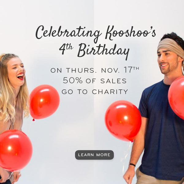 Celebrating our 4th Birthday by Giving 50% to Charity