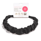 Plastic-Free Gather Headbands - scrunchie head wrap made sustainably from organic cotton #color_black