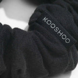 black organic scrunchies - soft as silk for healthy hair #color_all-black
