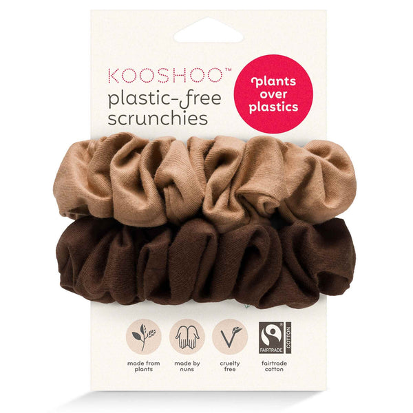 KOOSHOO plastic-free scrunchies in macchiato brown #color_macchiato-brown