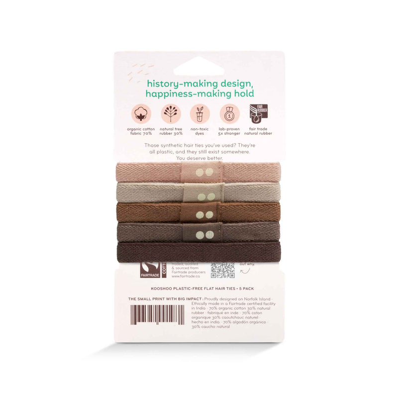 organic cotton hair ties for brunette brown hair #color_earth-tints
