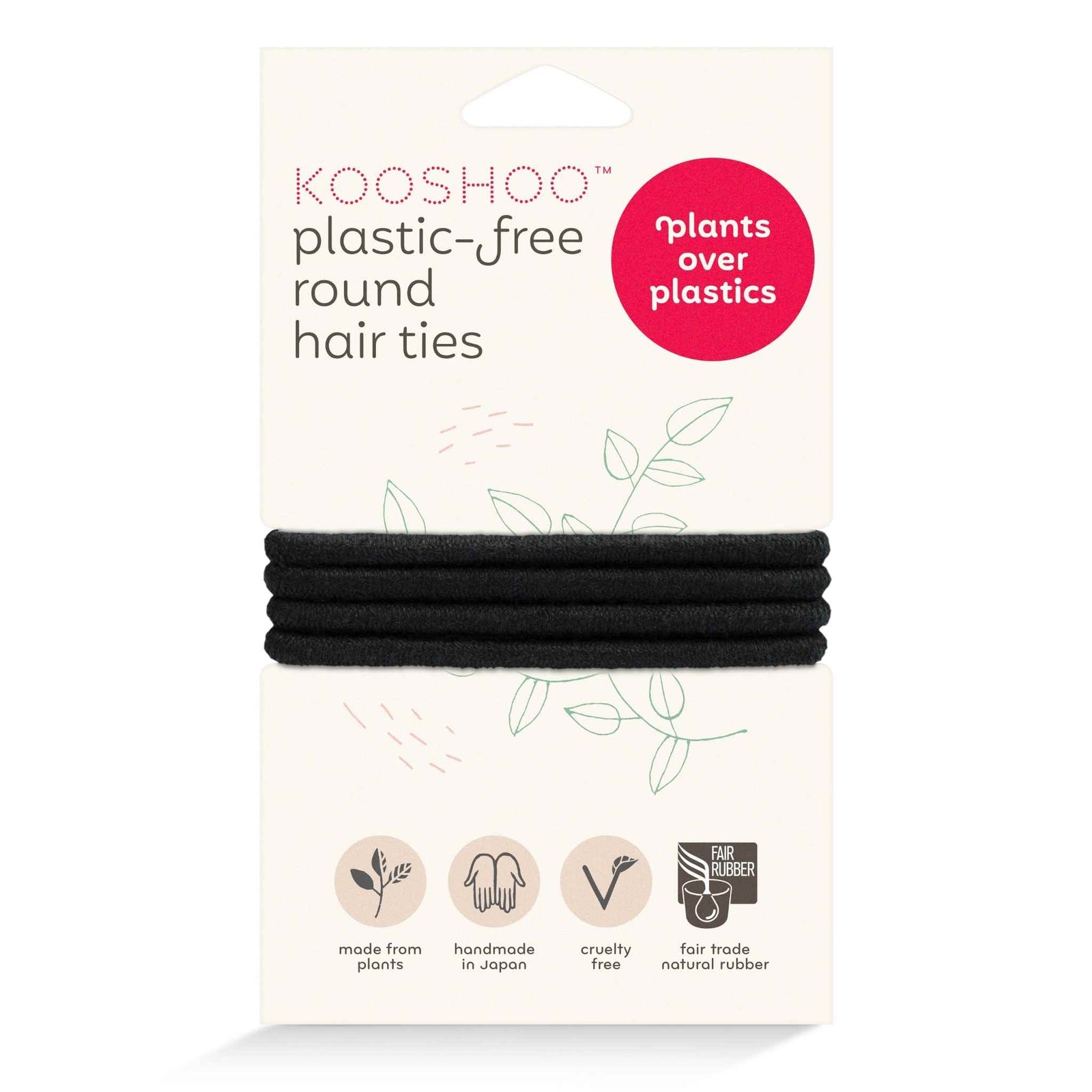Organic Round Hair Ties | Thick Hair, Plastic-Free | KOOSHOO