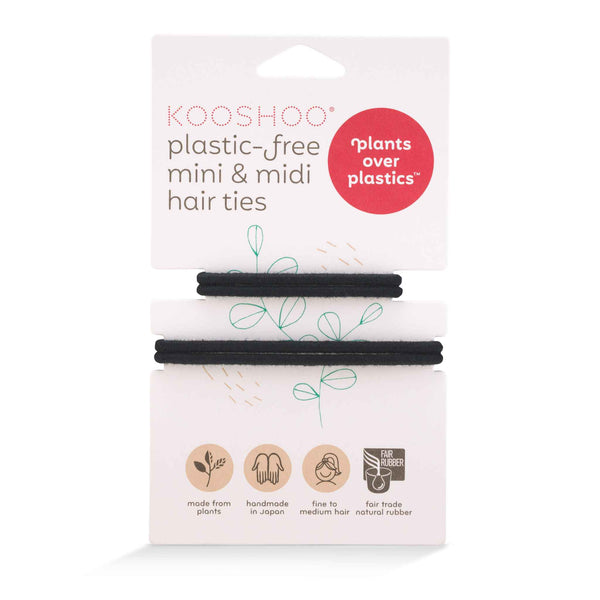 Organic Round Hair Ties | Thick Hair, Plastic-Free | KOOSHOO display picture 2