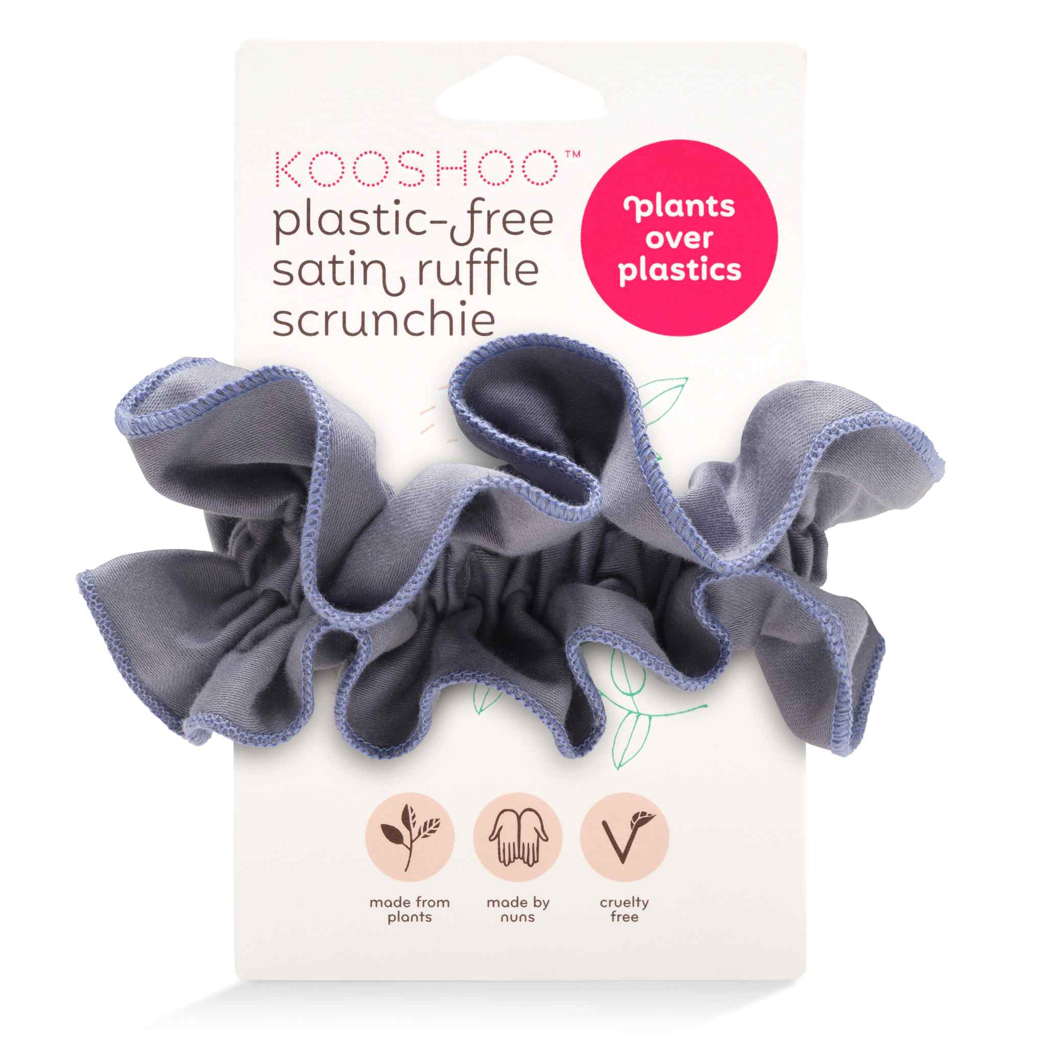 Ruffle Scrunchie: Organic Satin & Plastic-Free Hair Accessory – KOOSHOO