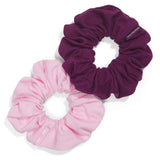 purple and pink organic scrunchies soft no-damage hair accessories #color_pink-beet