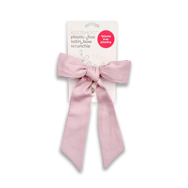 feminin organic cotton hair bow scrunchie in violet purple ice #color_violet-ice