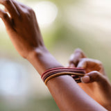 brunette brown organic cotton hair elastics 
#color_warm-earth-4-pack