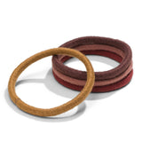 brunette organic hair ties made from soft high quality organic cotton. Plastic-free popular ponytail holders
#color_warm-earth-4-pack
