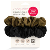 KOOSHOO organic scrunchies in black olive #color_black-olive