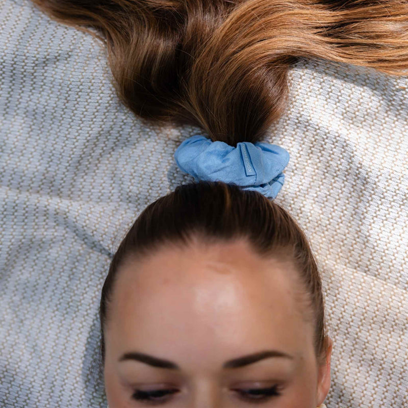 plastic-free organic cotton scrunchie #color_evening-sky