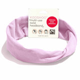 pink organic cotton twist headband #color_pink-mist
