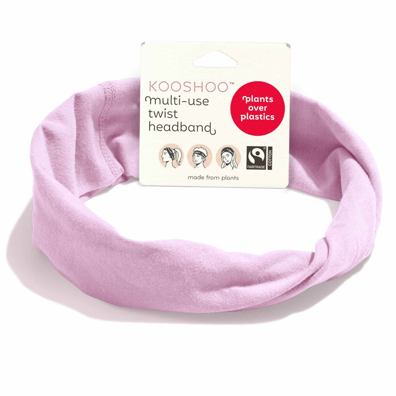 pink organic cotton twist headband #color_pink-mist
