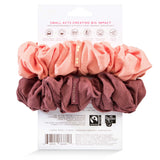 Mauve and light pink scrunchie two set that is completely biodegradable and eco-friendly #color_coral-rose