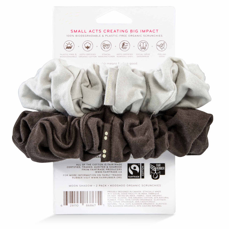 KOOSHOO's consciously created moon shadow organic cotton scrunchie set in monochromatic moon shadow on packaging #color_moon-shadow