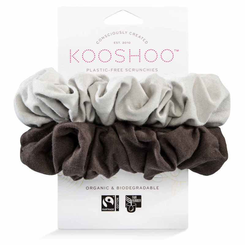 KOOSHOO's consciously created moon shadow organic cotton scrunchie set in monochromatic moon shadow #color_moon-shadow