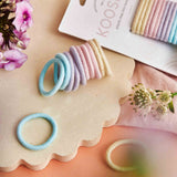 Product Image of KOOSHOO plastic-free round hair ties mini 12 pack pastel blooms	#color_pastel-blooms-12-pack