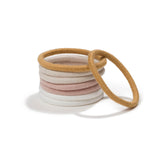 Off-pack Image of KOOSHOO plastic-free round hair ties mondo 8 pack golden fibres	#color_golden-fibres-8-pack