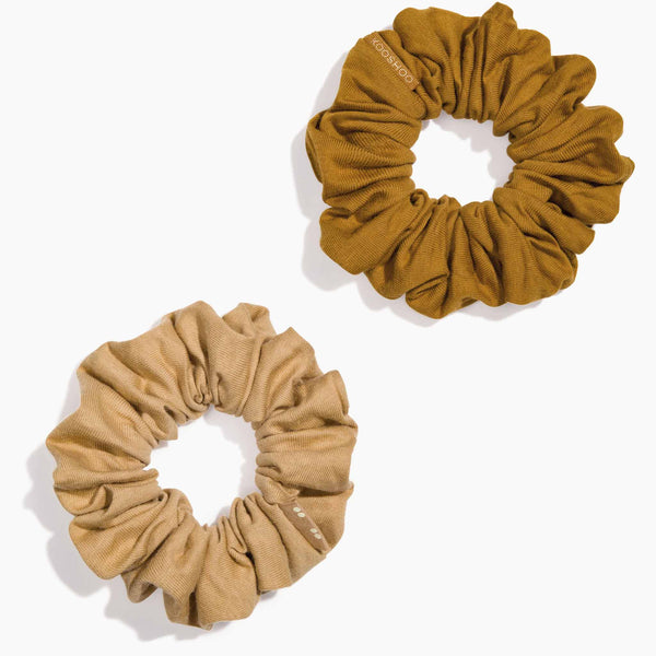 Fair rubber association scrunchie set by KOOSHOO off packaging #color_gold-sand