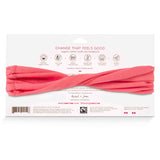 KOOSHOO organic twist headband sugar coral. Hot pink certified organic cotton, non-toxic dyed, ethical manufacturer, plastic-free packaging and social good enterprise #color_sugar-coral