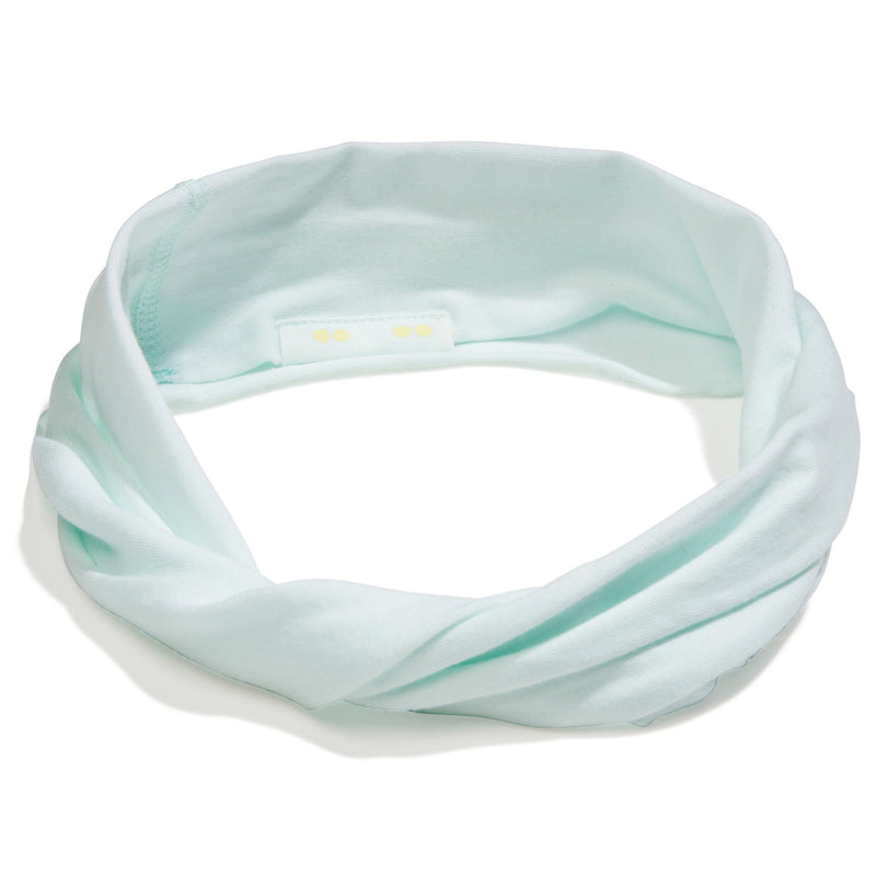 KOOSHOO organic twist headband ocean breeze. Light blue headband that is sustainably made and multi-use #color_spa-day-bundle