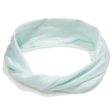 KOOSHOO organic twist headband in ocean breeze. Light blue luminous multi-use headband #color_ocean-lovers-bundle