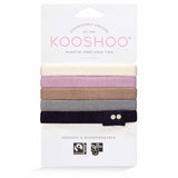 KOOSHOO plastic-free hair ties in silver, for gray hair. Consciously created and in 5 different colors. Navy blue, violet, light brown, gray and white #color_silver