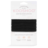 Front Image of KOOSHOO plastic-free round hair ties mondo 8 pack black #color_black-8-pack
