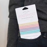 Image of KOOSHOO plastic-free round hair ties mondo 8 pack pastel blooms	#color_pastel-blooms-8-pack